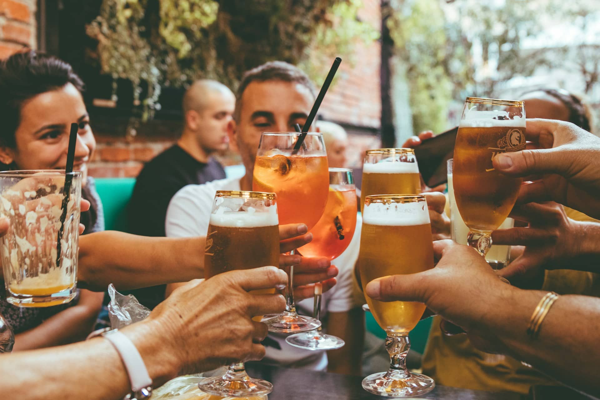 Friends making a toast
