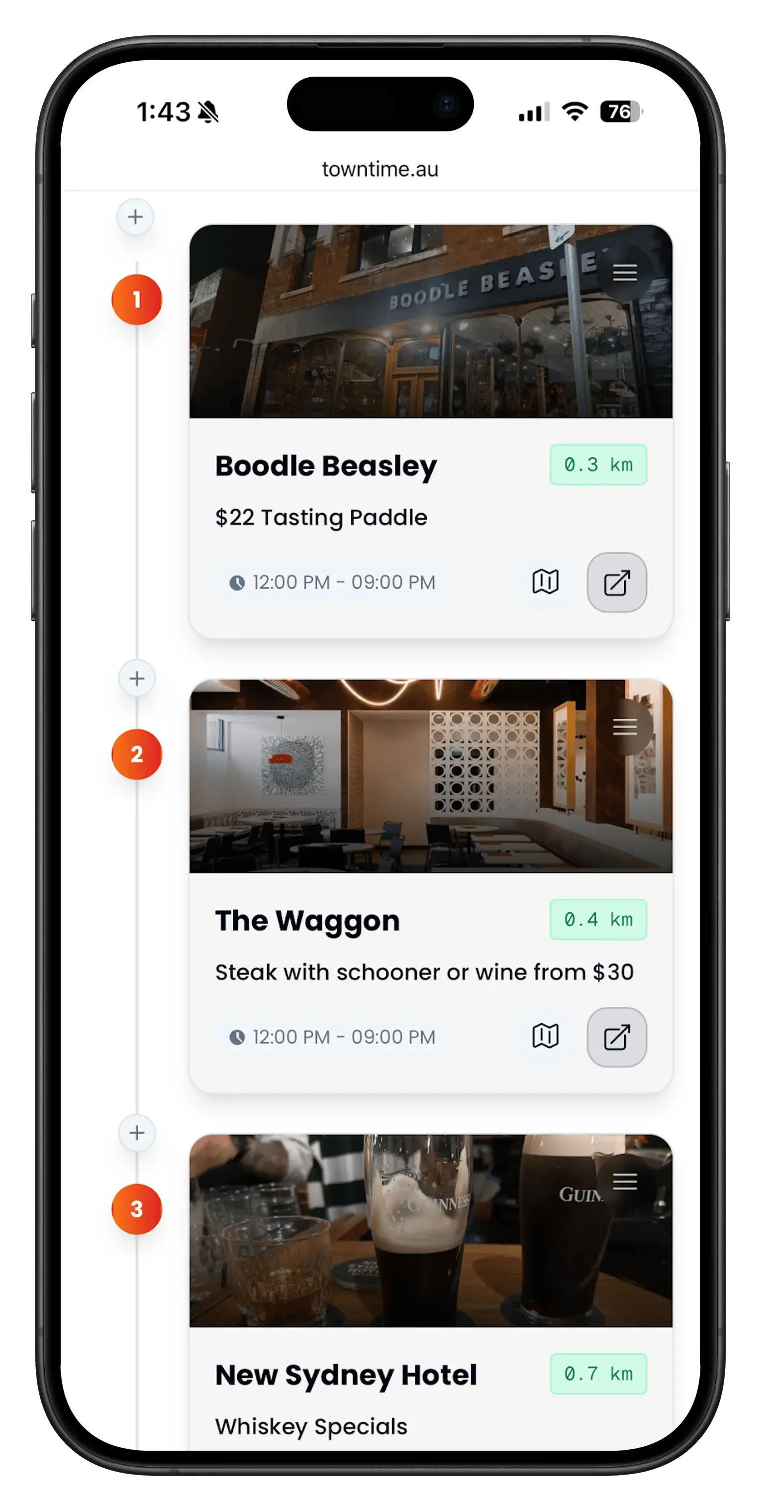Towntime Pub Crawler Phone Mockup